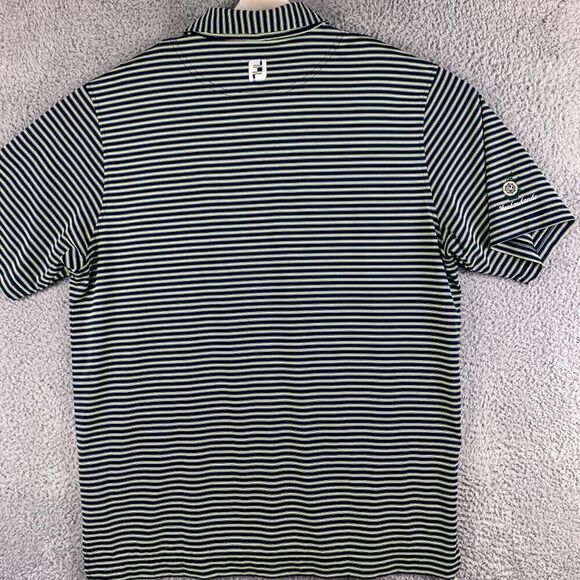 Footjoy Shirt Men‎ Extra Large Black Yellow Stripe Golf Polo FJ Meadowlands - Picture 7 of 13